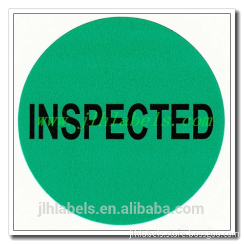 "QC REJECTED""INSPECTED""TESTED"Sticker Label,fluorescent color ,2" circle diameter ,500 labels/roll